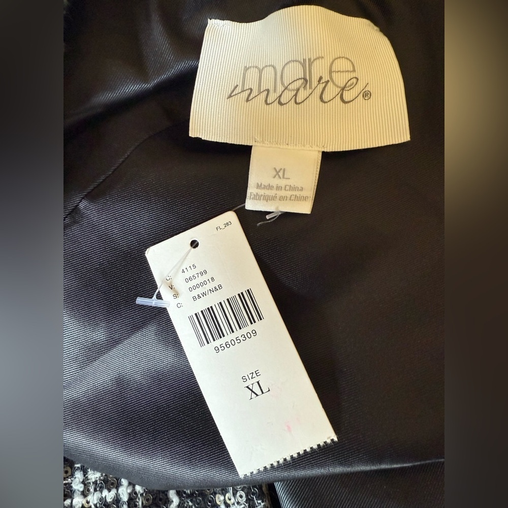 Anthropologie Black and White Tweed Coat - Picture 11 of 12